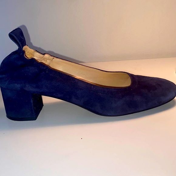 Everlane Shoes - Everlane | The Day Heel | Navy Suede | Size 7.5 | excellent condition